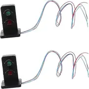 UPKOCH 2pcs Traffic Light Model for Sand Table Decoration Miniature Signal Light for Railway and Architectural Layouts Compact Accessory for Dioramas and Train Models