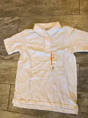 Wonder Nation White polo shirt Small 6 7 School Uniform Short Sleeve NWT Boys