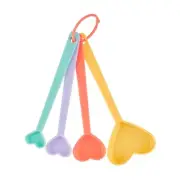 Heart-Shaped Measuring Spoon Set, 4 ct, Assorted