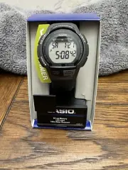 Casio WS1000H-1AV, 10 Year Battery Watch, Illuminator, Black Resin, 3 Alarms NEW