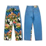 [稀有品] LEVI'S X FARM RIO 李維斯聯名款 女生滿版熱帶叢林直筒牛仔褲 極度時髦 23腰24腰