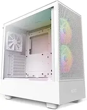 NZXT H Series H5 Flow RGB Edition ATX Mid Cabinet, White