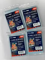 New ULTRA PRO SOFT SLEEVES - 100 Sleeves Per Pack / 4 Packs (400 Sleeves Total)