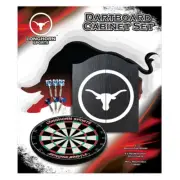 Formula Dart Board and Cabinet Set Longhorn Bristle Staple free bulls eye Gift