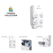 Revolve 60 Watt USB-C Wall Tap Power Surge Protector with 2 USB C Ports, 4 Ro...