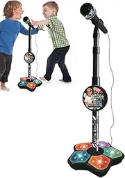 Stand up Microphone Kids - Kids Karaoke Machine | Kids Microphone with Stand, Party Pastime, Children’s Music Microphone, Mp3 Mode Karaoke Microphones for Singing Birthday Girls Boys