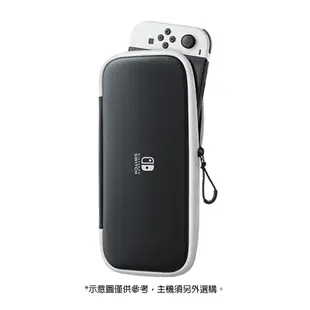 任天堂 Switch 原廠 OLED 主機 通用收納包 (附OLED保護貼、電力加強版螢幕保護貼)