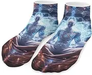 [QMNVBDS] Meditation Energy Socks Ankle Length Socks Casual Short Socks for Women Men Low Cut Sports Socks Running Socks No Show Socks Ankle Socks Athletic Socks Workout Socks, Style, One Size, Style