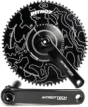 INTRO7 Fixed Gear Bike Crankset 70T 100T 170mm 140BCD Single Speed Chainwheel and Crank Track Cycling Parts