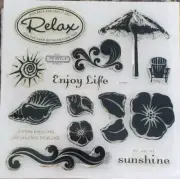 Close To My Heart Kick Back Clear Acrylic Stamps D1511