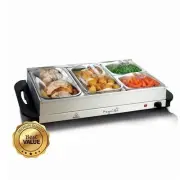 MegaChef MC-9003C Buffet Server & Food Warmer with 4 Removable Sectional Tray...