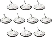 Set of 10, Black Glazed Silver Color Musashino Pottery Plate, 6.7 x 2.8 inches (17 x 7 cm) | Setomonohonpo, Ceramic Plate, Lid Reinforced