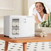 UV Hot Towel Warmer 23L Electric Heater Dryer Cabinet Stainless Steel Steriliser Rack Disinfection Facials Spa Barber Beauty Salon Nail Club Shop Home