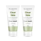 Glamveda Clear Skin Tea tree, Neem & Aloe Anti Acne Face Wash - Pack of 2