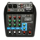 4 Channel Audio Mixer with USB Phantom Power Monitor AUX Paths and Effects