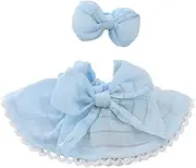 Clothes for Labubu Dolls Accessories, Kawaii Skirt Outfit Set 2 Pieces Suitable for 15cm 17cm La bubu, Stylish Bowknot Doll Clothing Set Replacement Compatible with Labubu Blue(No Doll)