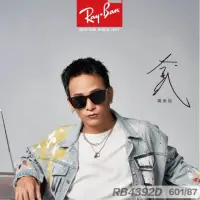 在飛比找momo購物網優惠-【RayBan 雷朋】大鏡片膠框太陽眼鏡 黃奇斌代言款(RB