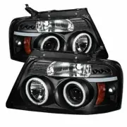 Spyder Fit Ford F150 04-08 Projector Headlights - Version 2 - CCFL Halo - Black