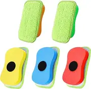 HOOJOJO 6 Pcs Dry Erase Eraser Reusable Removable Chalk Board Erasers Dust Free Microfiber Magnetic Whiteboard Eraser for Classroom Office Home(Color Random)