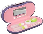 [SAFIGLE] Double Glasses Container Case Hard Shell Storage for Glasses Contacts Lightweight Durable Design for Travel Everyday Use