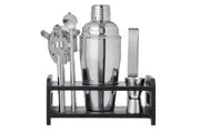 Davis & Waddell Cocktail Shaker Set 7pcs Bartender Kit with Wooden Stand