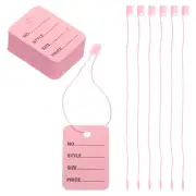 Price Tags 2 x 1.4 Inch Pink Tagging for Clothing with Nylon String 250 Set