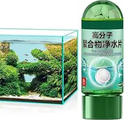 Clean Water Tablets | 1 Bottle Powerful Water Tabs for Aquarium | Fish Supplies, Potable Aqua Tablets, Natural Fish Tank Accessories for All Types of Fish Tank