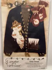 Chilly Chums Applique Pattern Caught Up In Stitches KS228 Snowmen UNCUT Holiday