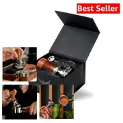 Premium 51mm Espresso Tamper - Stainless Steel and Rosewood Spring Loaded Design