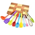 Silicone Kitchen Utensil Set 10 Pcs Heat Resistant Non-Stick Spoon Spatula O3B9