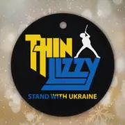 Christmas Ceramic Ornament Thin Lizzy Sand With Ukraine Jailbreak Phil Lynott