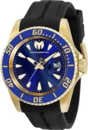 TechnoMarine Men's Manta Sea Blue Dial Quartz Gold Watch TM-220115