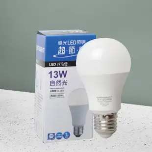 【Everlight 億光】6入組 LED 13W 白光 黃光 自然光 全電壓 E27 戰鬥版 球泡燈