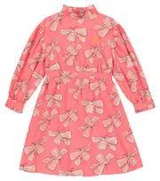 [The Animals Observatory] The Animals Observatory Tortoise printed cotton and linen dress Y 8 pink