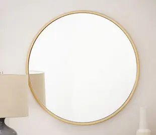 鏡子 90CM圓鏡 浴室鏡 壁掛鏡 北歐浴室鏡衛生間洗手間廁所衛浴圓鏡掛鏡簡約壁掛式梳妝化妝鏡子 (9.1折)
