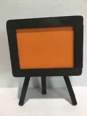 Halloween Orange Wooden Chalkboard Easel Celebrate It 5.5” X 4” New