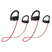 Wireless Headphones Wireless Earbuds 2pcs Bluetooth 5.0 Wireless Headphones Running Sports Ear Hanging Headphones -Red
