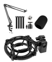 AT2020 Boom Arm Mic Stand With Shock mount [Custom Built for at2020 mic ] kit...