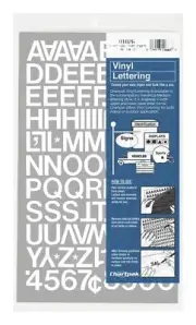 Chartpak Self-Adhesive Vinyl Capital Letters and Numbers, 3/4 Inches High,