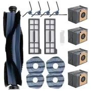 For X10 Pro Omni Robot Vacuum Washable and Reusable Main Side Brush Hepa Filter Mop Cloth Dust Bag