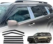 OAD4X4 Weathershields Compatible with Hyundai Santa Fe MY25 2024-Onwards, Injection Weather Shields Window Visors Wind Deflectors Sun Rain Guard 6PCS Set