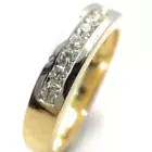 Certificate Eternity ring Wedding band Natural Yellow Gold Mens Ring 18K resize