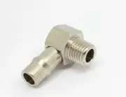 1pc 1/4" ID Hose x 1/16" NPT Nickel Plated Brass Elbow MettleAir 139NP-41-SB