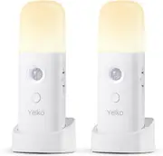 Motion Sensor Night Light, 2000mAh Rechargeable Night Lights Battery Powered,（Warm White Two Pack)