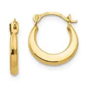 14K Yellow Gold Hollow Small Hinged Hoop Earrings Madi K Children's Jewelry