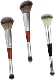 Baluue Set of 3 Makeup Brushes Double Head Eyeshadow Brush and Blush Brush Women Eyeshadow Stick Female Makeup Tool