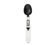 Electronic LCD Digital Spoon Weight Scale Kitchen Scale Pet Food Scale Cup For Dog Cat Feeding Bowl Measuring Scoop - Black