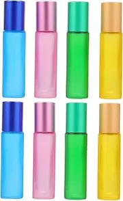 MERRYHAPY 1 Set Portable Colorful Roller Bottles Compact Bottles for Essential Oils and Perfumes Travel Friendly Leak Design with Random Dropper