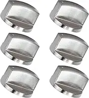 Gas Stove Knob Control Knob Zinc Alloy Replacement for Microwave Oven Water Heater, Exquisite Workmanship and Easy Installation for Stove Accessory [Widely Applicable] for Kitchen Range, 6Pcs (0°