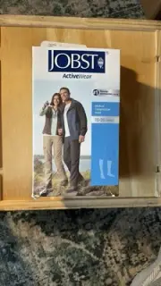 Jobst Activewear 15-20 MmHg Compression Socks White Size Large #1110481